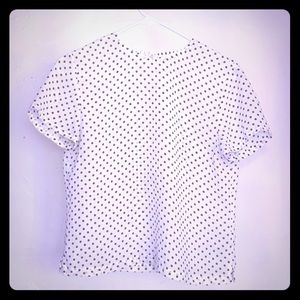 Black and White Polka Dot Blouse